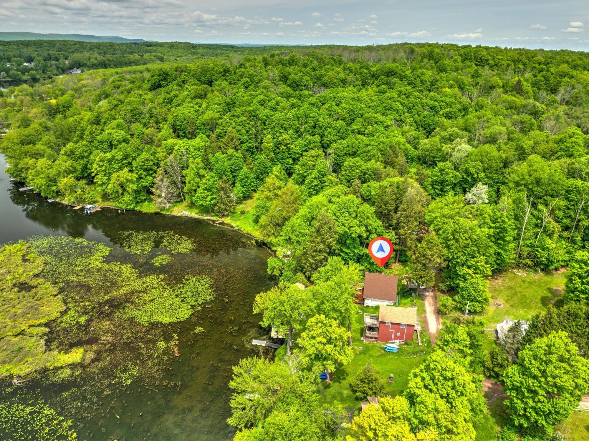 Lakefront A-Frame, Dock, Kayaks, Fireplace, Games Lake Ariel Экстерьер фото